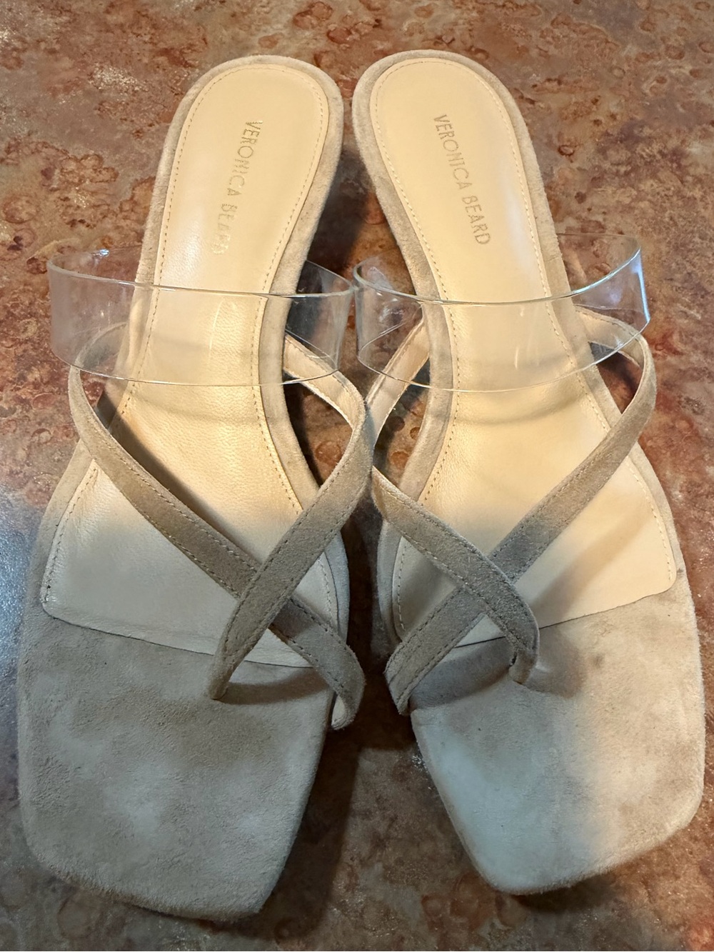 Veronica Beard Alanis  Sandal Suede Size 7.5/8 38